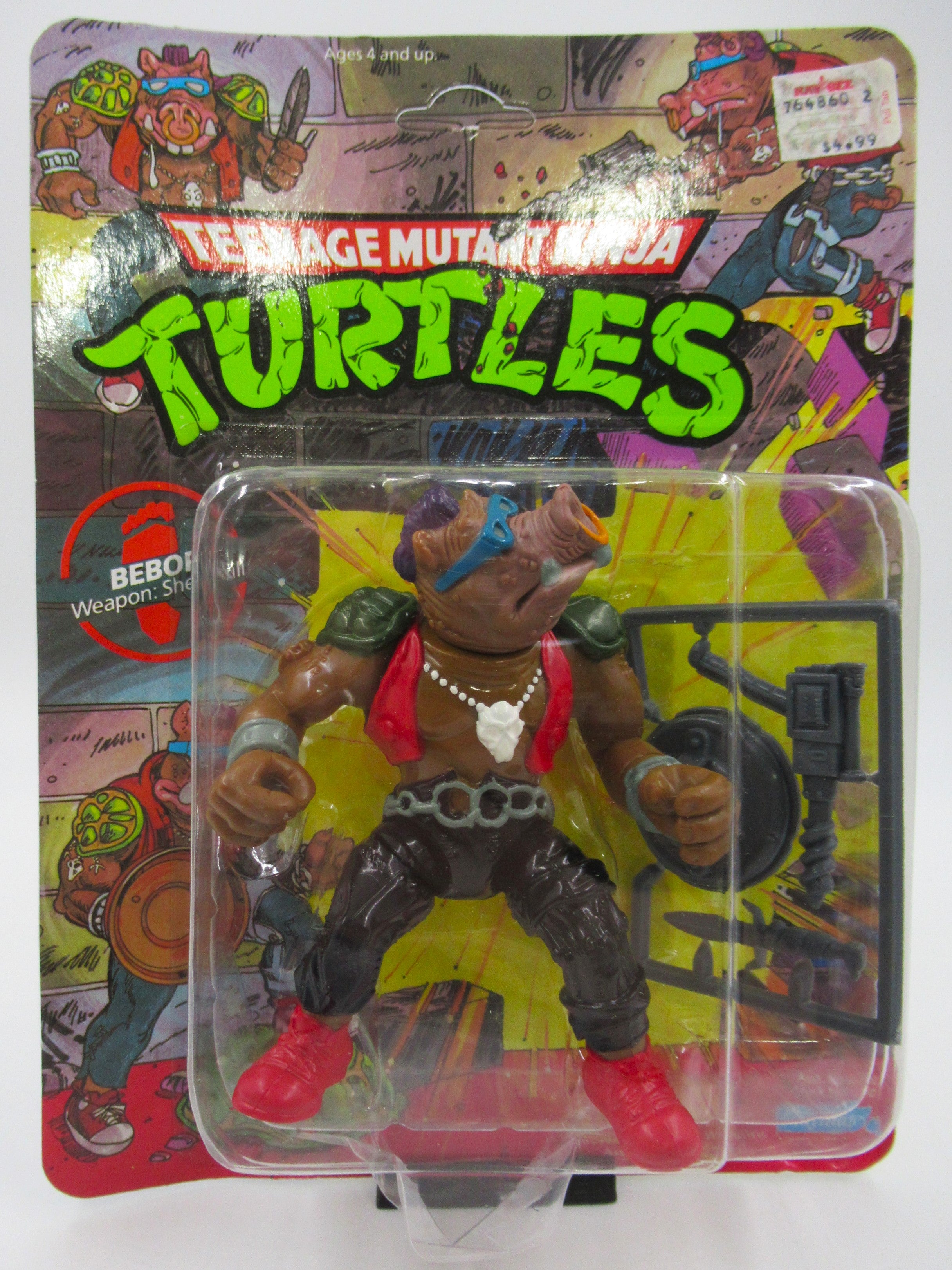 Teenage Mutant Ninja Turtles Bebop 4.5" Figure TMNTs - Playmates (1988)
